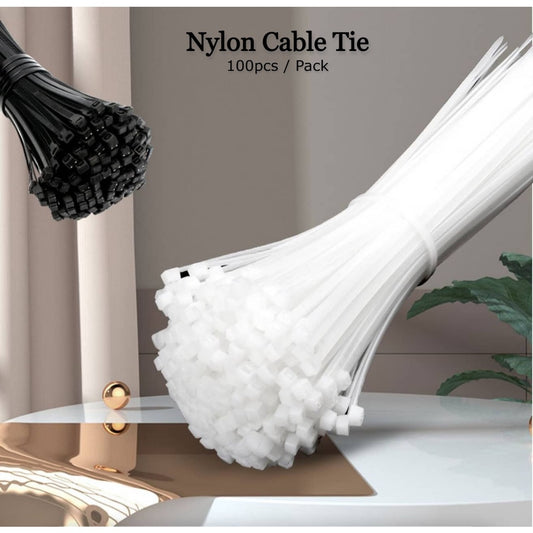 SUNRISE 100pcs Multipurpose Nylon Cable Tie Self Locking Zip Ties Cable Strap